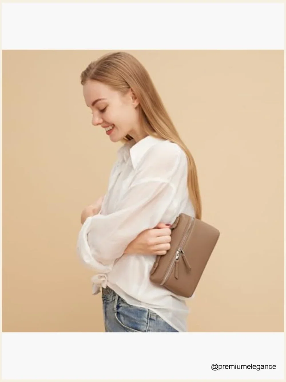 Small Crossbody Bag Top Handle Leather Shoulder Purse Trendy Pouch